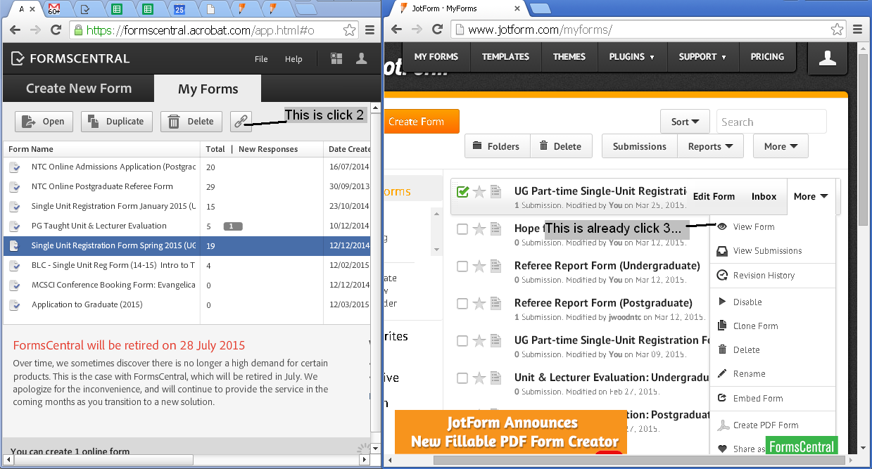Provide simple 'share link' on "My forms" section